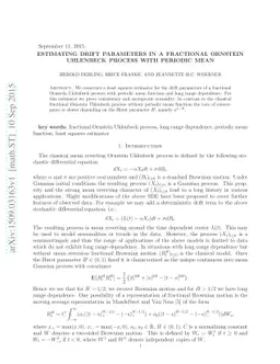Estimating Drift Parameters in a Fractional Ornstein Uhlenbeck Process
  with Periodic Mean