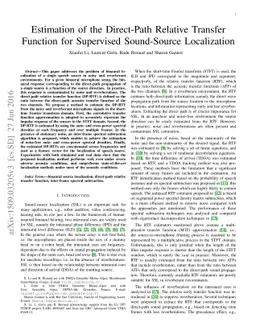 Estimation of the Direct-Path Relative Transfer Function for Supervised
  Sound-Source Localization