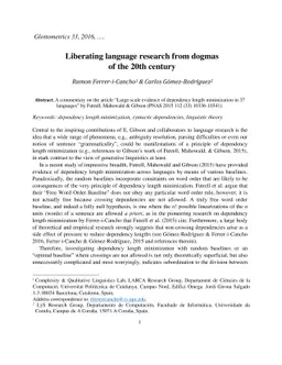 Liberating language research from dogmas of the 20th century