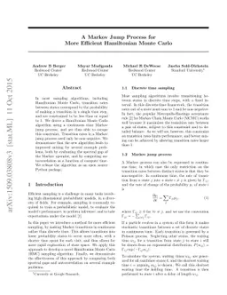 A Markov Jump Process for More Efficient Hamiltonian Monte Carlo