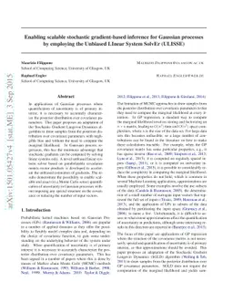 Enabling scalable stochastic gradient-based inference for Gaussian
  processes by employing the Unbiased LInear System SolvEr (ULISSE)