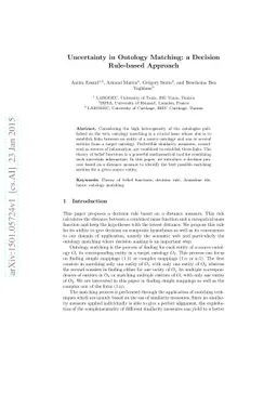 Uncertainty in Ontology Matching: A Decision Rule-Based Approach