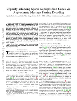 Capacity-achieving Sparse Superposition Codes via Approximate Message
  Passing Decoding