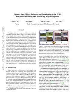 Unsupervised Object Discovery and Localization in the Wild: Part-based
  Matching with Bottom-up Region Proposals