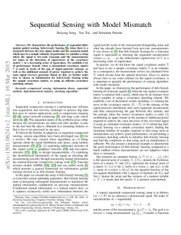 Sequential Sensing with Model Mismatch