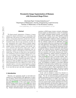 Parametric Image Segmentation of Humans with Structural Shape Priors
