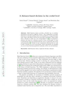 A Distance-Based Decision in the Credal Level