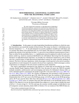 High-Dimensional Longitudinal Classification with the Multinomial Fused
  Lasso