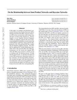 On the Relationship between Sum-Product Networks and Bayesian Networks