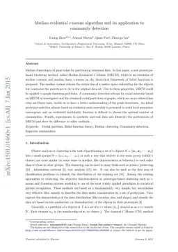 Median evidential c-means algorithm and its application to community
  detection