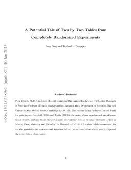 A Potential Tale of Two by Two Tables from Completely Randomized
  Experiments