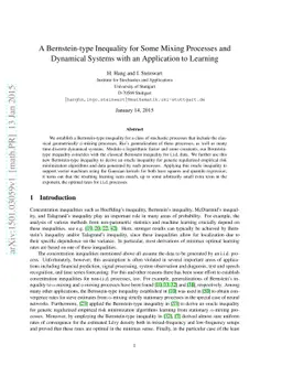 A Bernstein-type Inequality for Some Mixing Processes and Dynamical
  Systems with an Application to Learning
