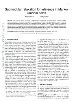 Submodular relaxation for inference in Markov random fields