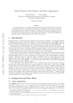 Value Iteration with Options and State Aggregation