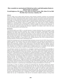How essential are unstructured clinical narratives and information
  fusion to clinical trial recruitment?