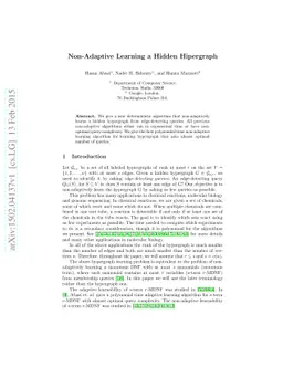 Non-Adaptive Learning a Hidden Hipergraph