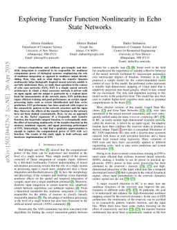 Exploring Transfer Function Nonlinearity in Echo State Networks