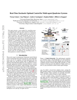 Real-Time Stochastic Optimal Control for Multi-agent Quadrotor Systems
