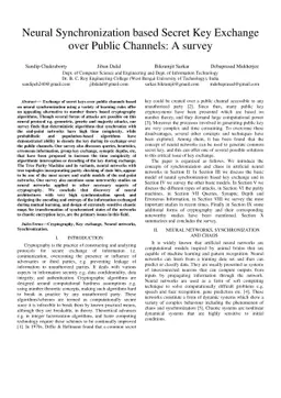 Neural Synchronization based Secret Key Exchange over Public Channels: A
  survey