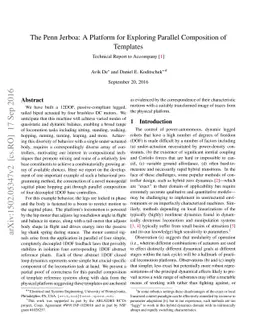 The Penn Jerboa: A Platform for Exploring Parallel Composition of
  Templates