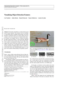 Visualizing Object Detection Features