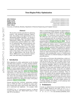 Trust Region Policy Optimization