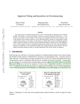 Approval Voting and Incentives in Crowdsourcing