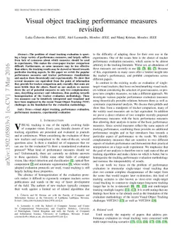 Visual object tracking performance measures revisited