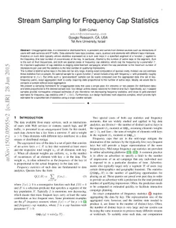 Stream Sampling for Frequency Cap Statistics