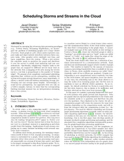 Scheduling Storms and Streams in the Cloud