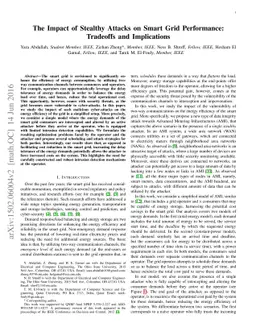 The Impact of Stealthy Attacks on Smart Grid Performance: Tradeoffs and
  Implications