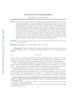 Boosting of Image Denoising Algorithms