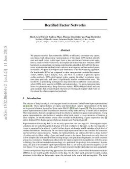 Rectified Factor Networks