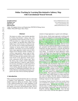Online Tracking by Learning Discriminative Saliency Map with
  Convolutional Neural Network