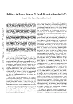 Building with Drones: Accurate 3D Facade Reconstruction using MAVs