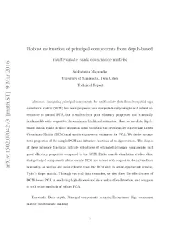 Robust estimation of principal components from depth-based multivariate
  rank covariance matrix