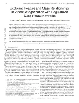 Exploiting Feature and Class Relationships in Video Categorization with
  Regularized Deep Neural Networks