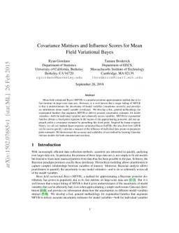 Covariance Matrices and Influence Scores for Mean Field Variational
  Bayes