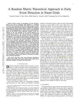 A Random Matrix Theoretical Approach to Early Event Detection in Smart
  Grid