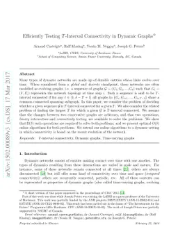 Efficiently Testing T-Interval Connectivity in Dynamic Graphs
