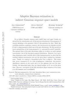 Adaptive Bayesian estimation in indirect Gaussian sequence space models