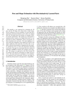 Pose and Shape Estimation with Discriminatively Learned Parts