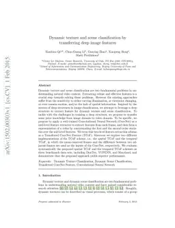 Dynamic texture and scene classification by transferring deep image
  features