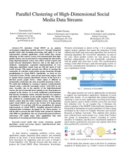 Parallel clustering of high-dimensional social media data streams