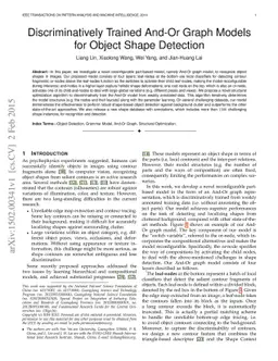 Discriminatively Trained And-Or Graph Models for Object Shape Detection