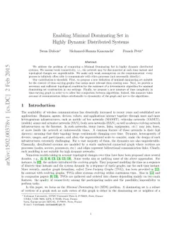 Enabling Minimal Dominating Set in Highly Dynamic Distributed Systems