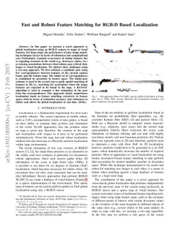 Fast and Robust Feature Matching for RGB-D Based Localization