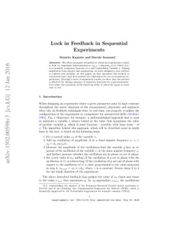 Lock in Feedback in Sequential Experiments