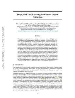 Deep Joint Task Learning for Generic Object Extraction