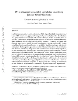 On multivariate associated kernels for smoothing general density
  functions